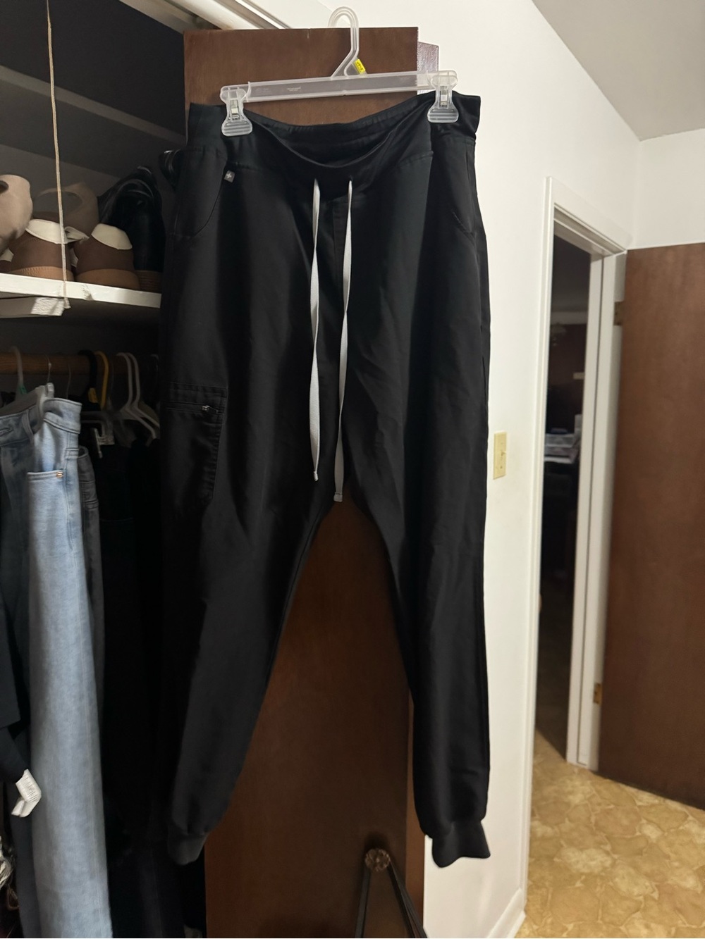 Black Women’s Figs High Waisted Drawstring Jogger Pants